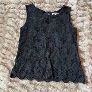 Madewell Black Lace Tank Top Size XS